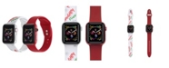 Posh Tech Men's and Women's Naughty or Nice Red 2 Piece Silicone Band for Apple Watch 42mm